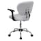 Flash Furniture Mesh Task Chair, 17-1/4" to 21", Fixed Arms, White H-2376-F-WHT-ARMS-GG - alternate 4